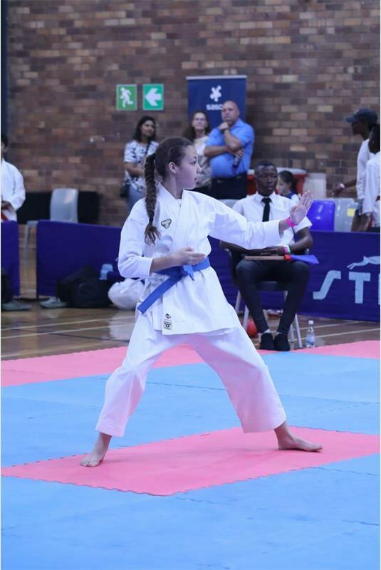 a karateka performs a kata