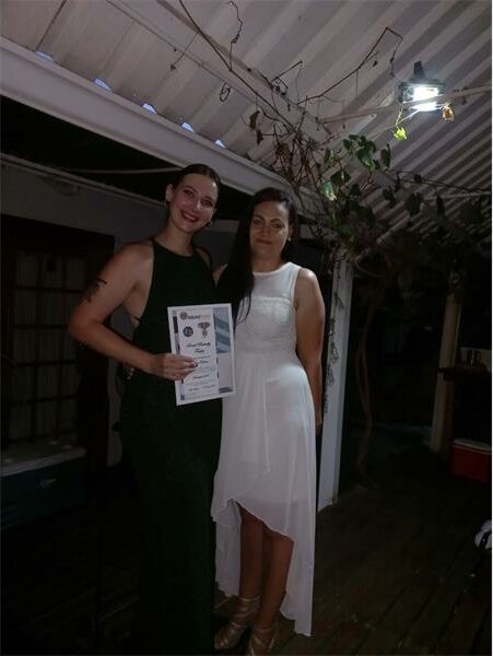 two women in black and white