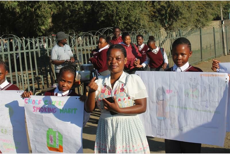 learners and teachers picket against drugs