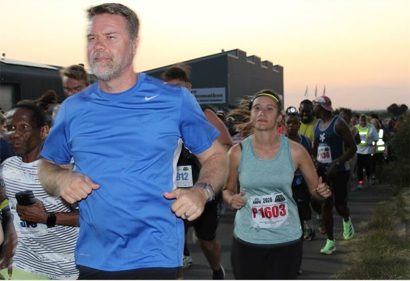 people running in the night