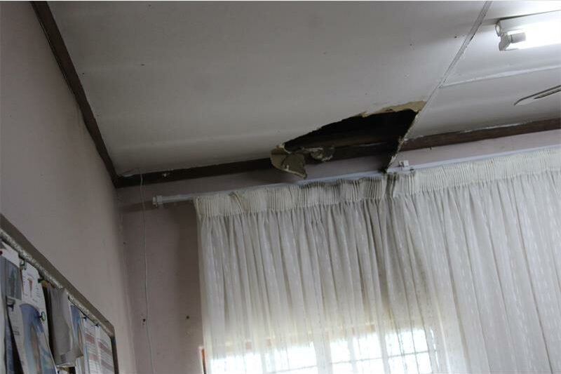 a hole in a ceiling