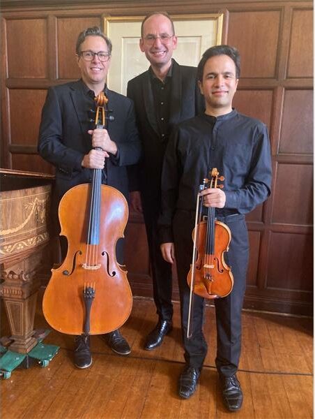 A trio with music instruments