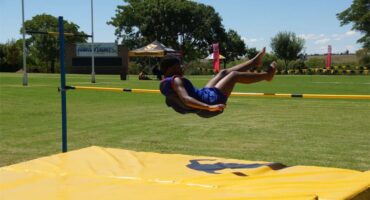 an athlete takes part in high jump