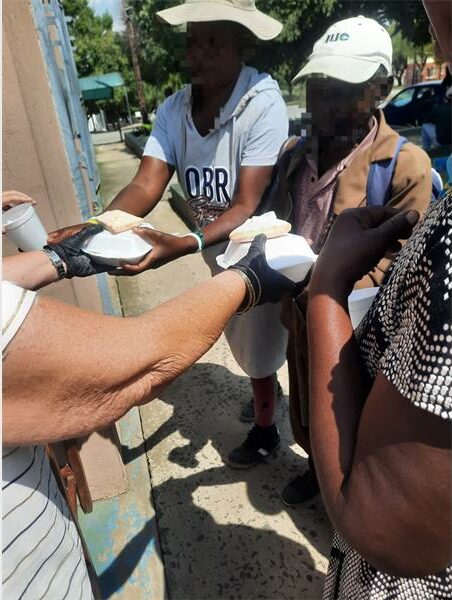 people receive food