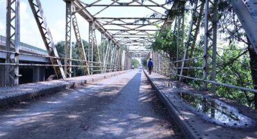 an old bridge structure
