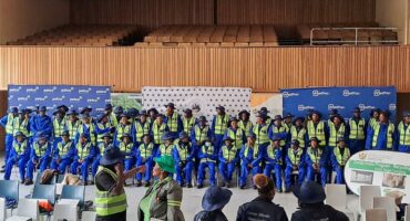 large group on a stage
