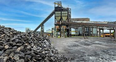 a factory with stones