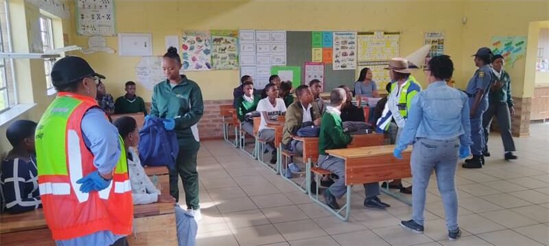 police search at a school