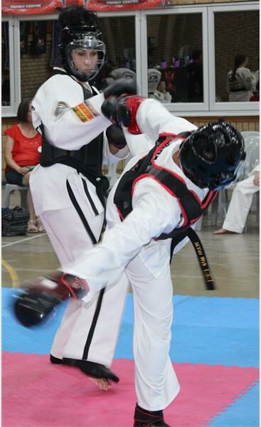 two people fight in martial arts