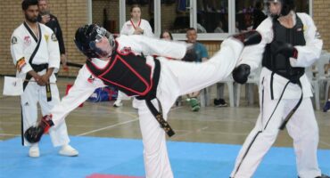 two people fight in martial arts