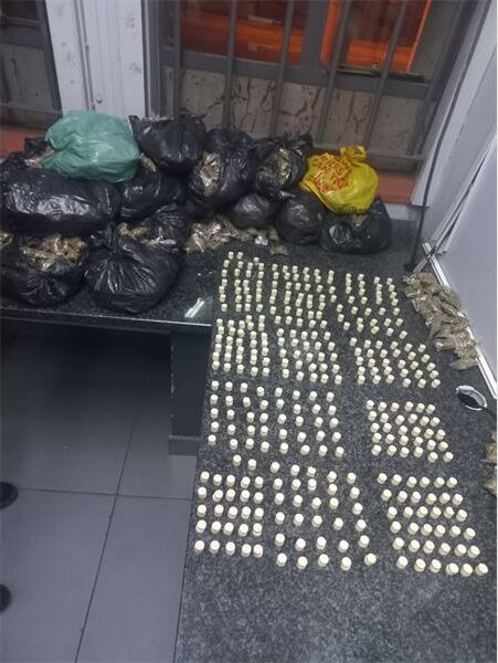 mandrax tablets and plastic sachets with dagga