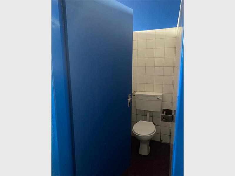 construction work in a school's toilets