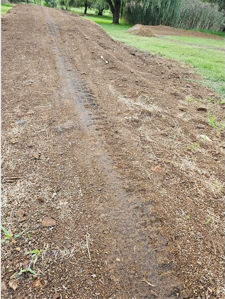 a damaged mountainbike track