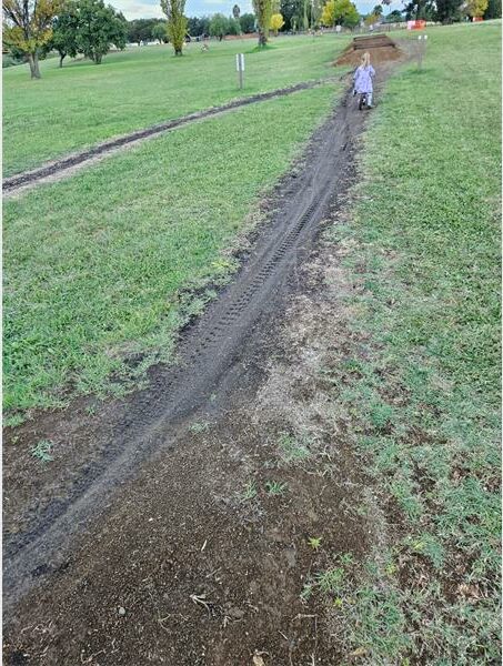 a damaged mountainbike track