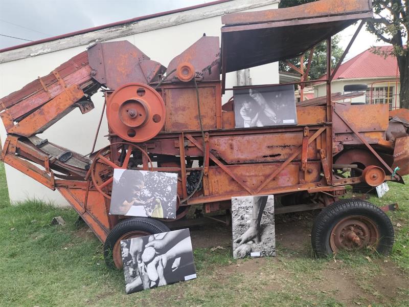 images displayed with a farm implement