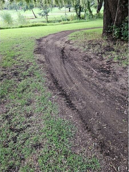 a damaged mountainbike track