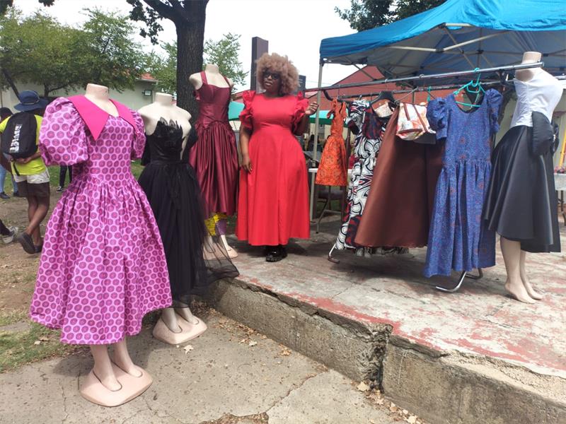 Dresses on display