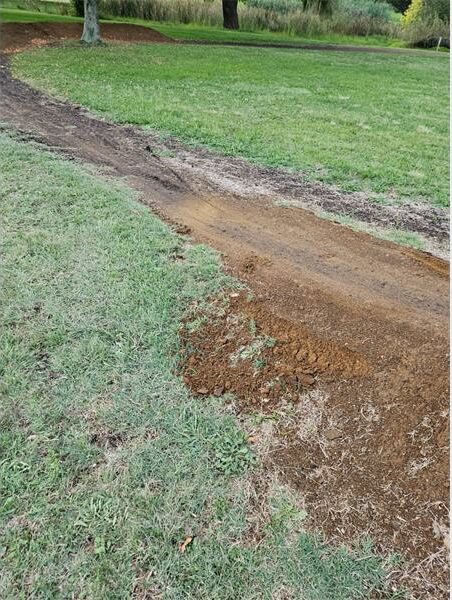 a damaged mountainbike track