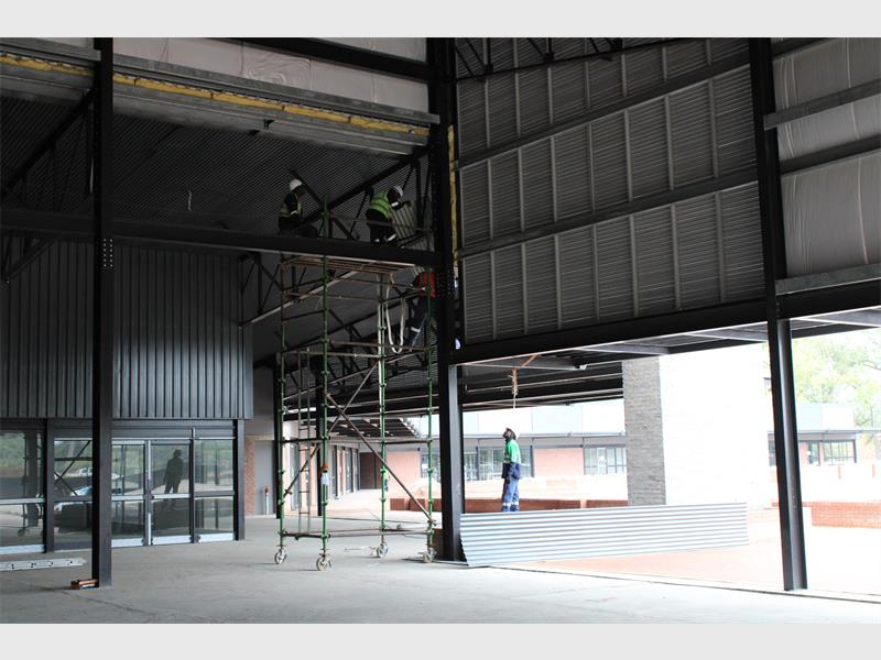 a construction site of a new centre