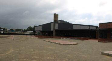 a construction site of a shopping centre