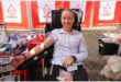 girl donating blood