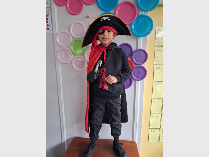 Ali Mahomed dressed as a pirate
