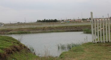 A open area of sewage water
