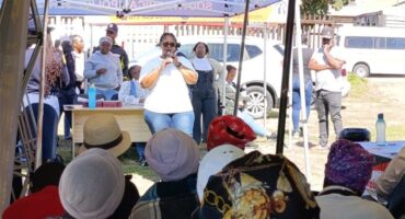 Sergeant Palesa Tsoaelo from the Family Violence, Child Protection and Sexual Offences (FCS) Unit and people.