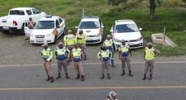 authorities at a roadblock