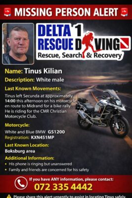 A missing person poster