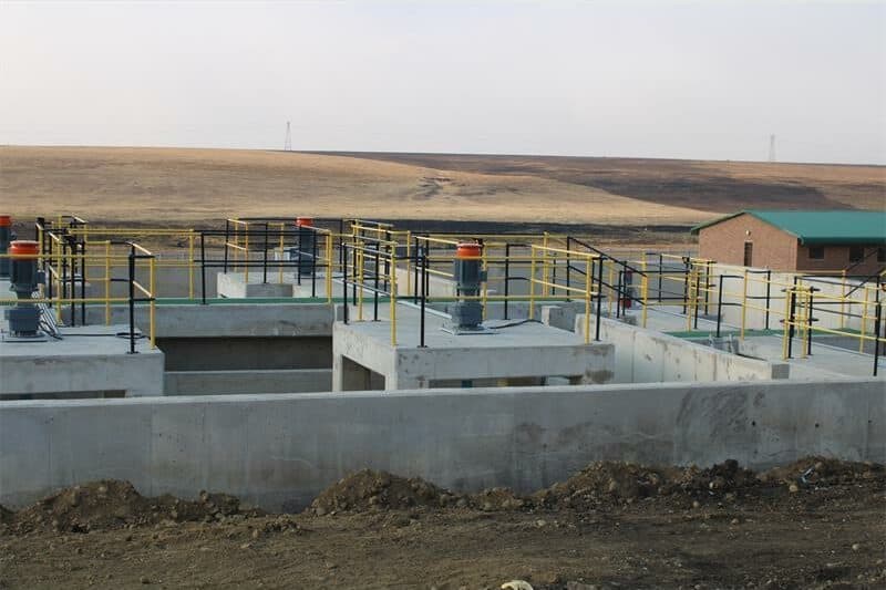 a construction site of a sewerage plant