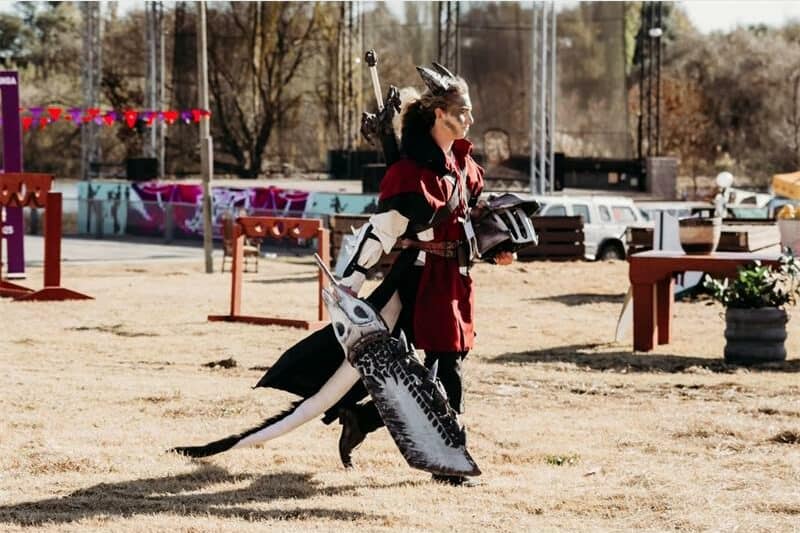 young man dressed in cosplay outfit