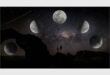 A photo compilations of the different stages of the moon