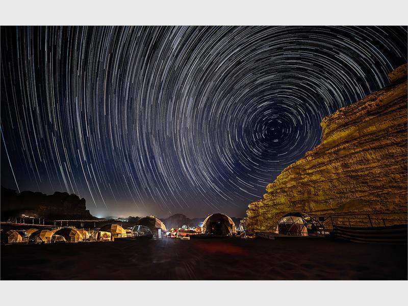 A photo of the stars at night