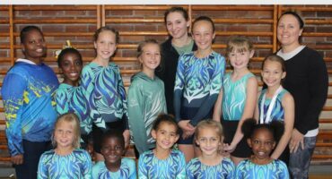 a group of gymnasts