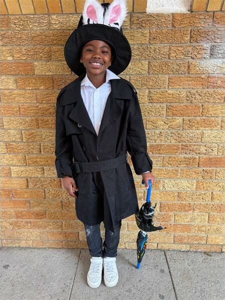 Lungile Rammela dressed as a rabbit character