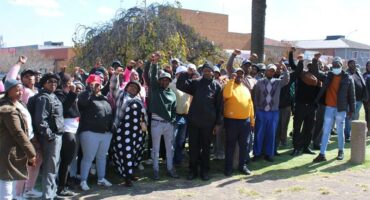 group of people protesting