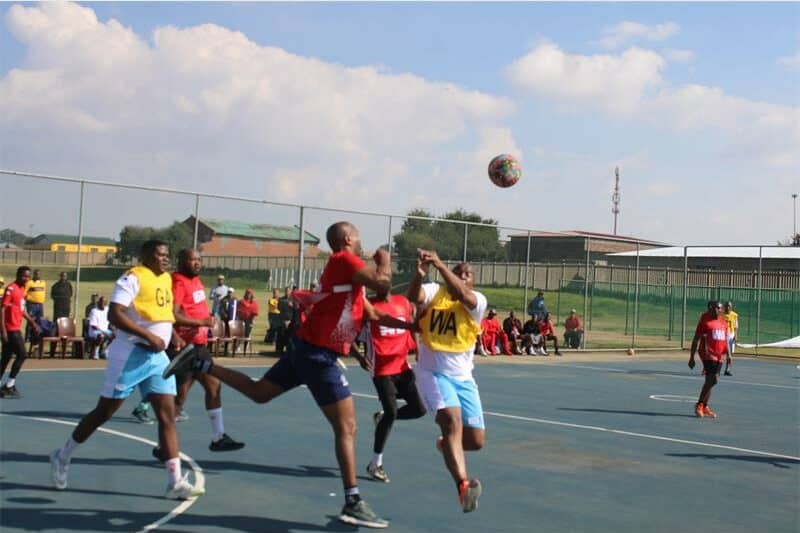 two teams compete in netball tournament