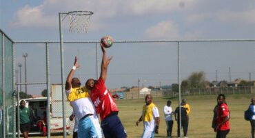 two teams compete in netball tournament
