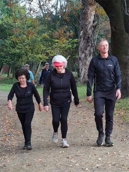 People enjoy the trail of the Standerton parkrun at Rivierpark on May 16.