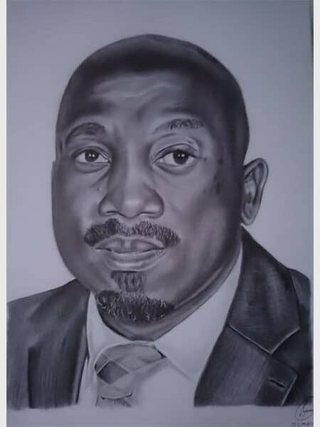 pencil sketch of a man