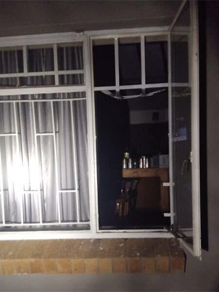 Thieves broke into this house in Standerton, but fled empty handed when the alarm was activated