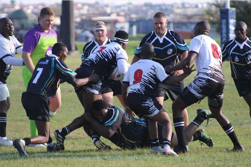 Sables and eMbalenhle rugby players.