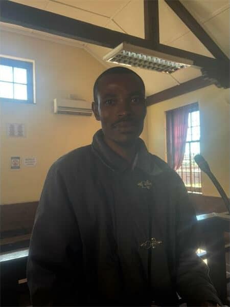 a man in court