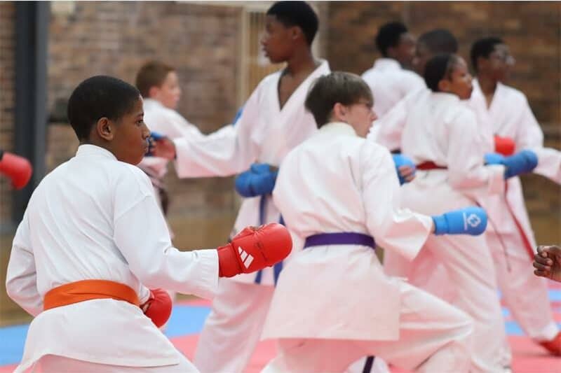 karate fighters in action