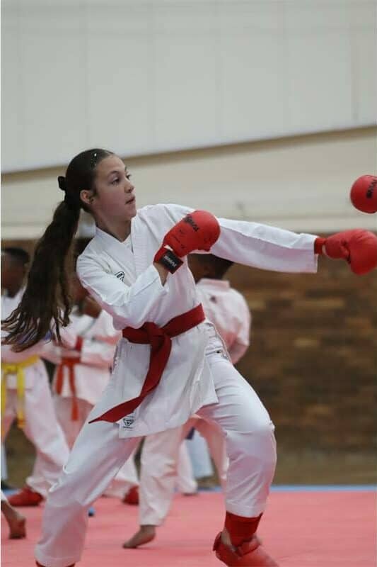 karate fighters in action