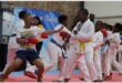 karate fighters in action