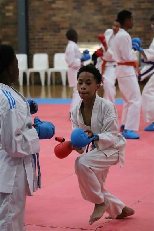 karate fighters in action