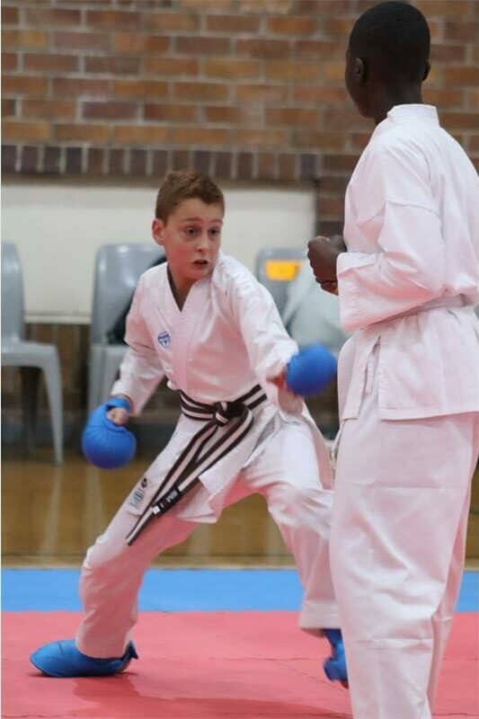 karate fighters in action