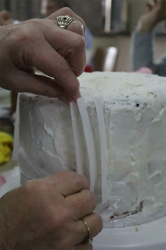 a cake decorated with wafer paper